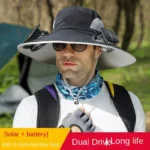 hat with solar powered fan​ A
