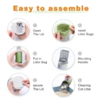 integrated cat litter scoop​,cat litter scoop with bag​ 3