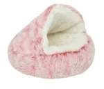 pink Pet Cave Beds for Dogs & Cats – hooded, cozy, 7 sizes (8-80 lbs). Self-warming, waterproof, non-slip – reduces anxiety, ensures restful sleep.