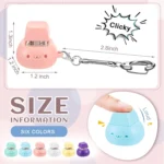 Keyboard Keychain (6PCS) — mini mechanical clicker toys for stress relief. Durable, portable, colorful—ideal for adults, great as gifts.