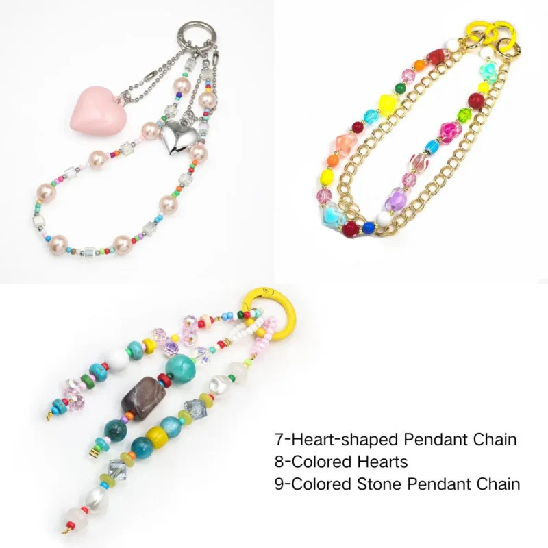 17 cute styles: Choose from fruits, hearts, daisies, letters, and more (e.g., Banana Strawberries, Demon's Eyes). 3 pcs per kit: Lightweight (1.62oz/pc), 8.5 inches long—easy to attach to bags/backpacks. Stylish accessory: Blends Boho-chic with trends, perfect for casual/office/summer looks. Great gift: Chic packaging, ideal for birthdays/anniversaries—loved by fashion fans.