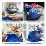 Cat Carrier & Restraint Bag—Large (10–19lbs), 3 Colors. Travel-Friendly, Grooming Access, Durable Cotton. Vet/Grooming/Travel Use!
