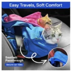 Cat Carrier & Restraint Bag—Large (10–19lbs), 3 Colors. Travel-Friendly, Grooming Access, Durable Cotton. Vet/Grooming/Travel Use!